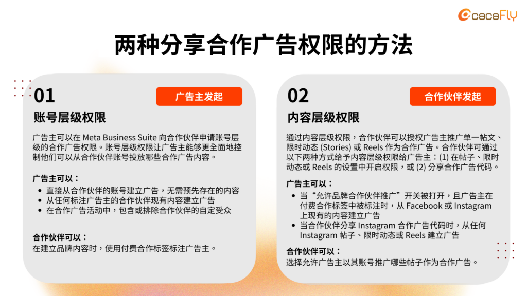 两种分享合作广告权限的方法